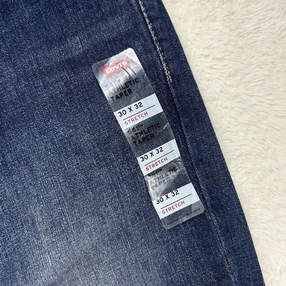 Levi's 541 Mens Jeans NWT Athletic‎ Taper Stretch Dark Wash Denim Size 30x32 - Picture 4 of 11